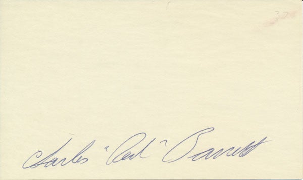 Item #24733 Signature. Charles "Red" BARRETT.