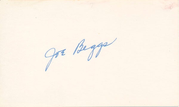 Item #24736 Signature. Joseph S. "Joe" BEGGS.