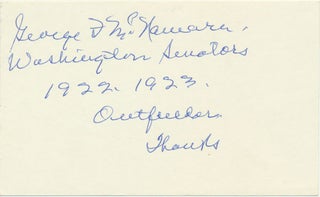 Item #24762 Signature and Credentials. George F. McNAMARA