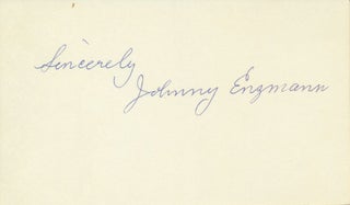 Item #24774 Signature. Johnny ENZMANN