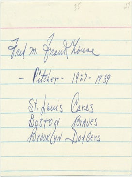 Item #24786 Signature and Credentials. Frederick M. FRANKHOUSE