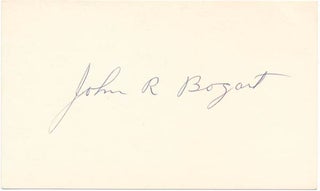 Item #24788 Signature. John R. BOGART