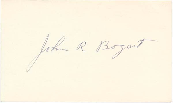 Item #24788 Signature. John R. BOGART.