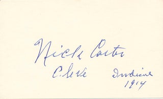 Item #24804 Signature. Paul W. "Nick" CARTER