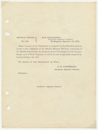 Item #24836 General Orders, No. 259. GENERAL ORDERS -- CIVIL WAR, E. D TOWNSEND