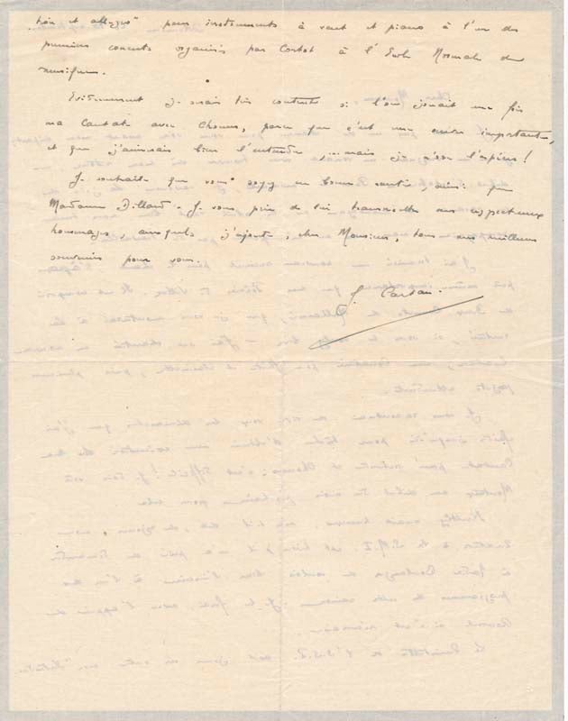 CARTAN, Jean (1906-32) - Autograph Letter Signed