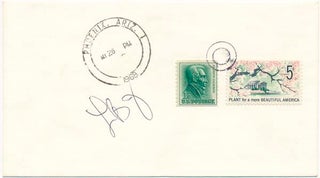 Item #25132 Signed Postal Cover. Lady Bird JOHNSON