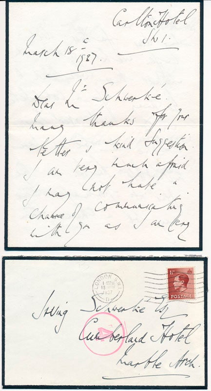 Item #25165 Autograph Letter Signed. William George Edward BROWNLOW, 4th Baronet Brownlow.