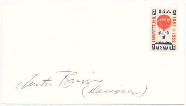 Item #25196 Signed Postal Cover. Austin BRIGGS.