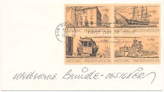 Item #25204 Signed First Day Cover. Melbourne BRINDLE