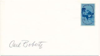 Item #25504 Signed Postal Cover / Typed Letter Signed. Carl BOBERTZ