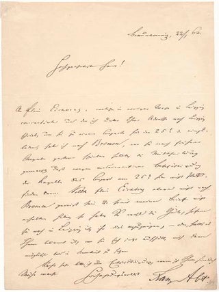 Item #25575 Autograph Letter Signed. Franz ABT