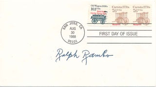 Item #25809 Signed First Day Cover. Ralph RAMBO
