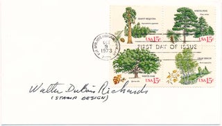 Item #25848 Signed First Day Cover. Walter DuBois RICHARDS
