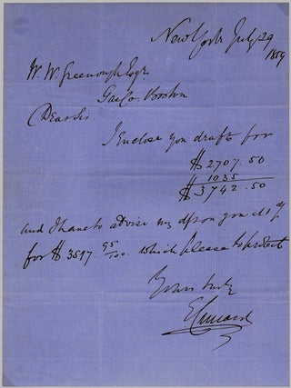 Item #25977 Autograph Letter Signed. Edward CUNARD
