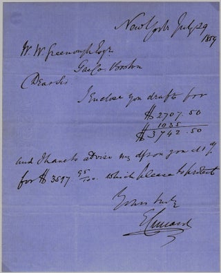 Item #25977 Autograph Letter Signed. Edward CUNARD
