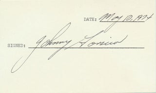 Item #26116 Signature. Johnny GORSICA