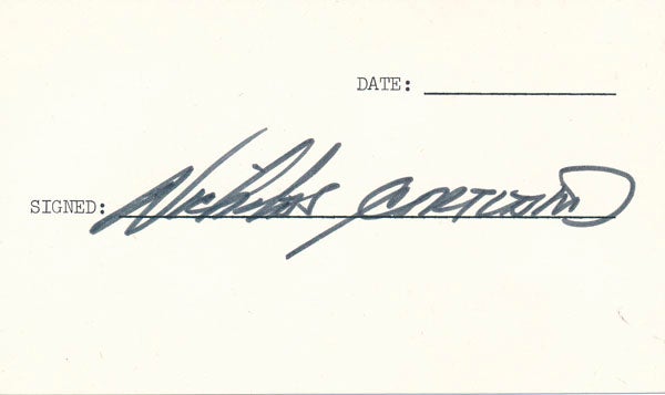 CORTLAND, Nicholas (1940-88) - Signature
