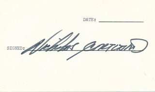 Item #26129 Signature. Nicholas CORTLAND