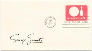 Item #26432 Signed First Day Cover. George GIUSTI