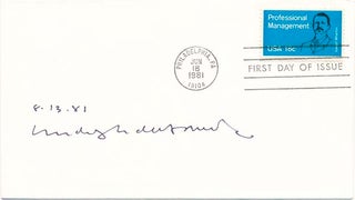 Item #26443 Signed First Day Cover. Rudolph de HARAK