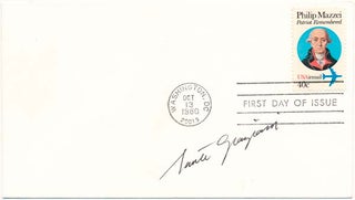 Item #26592 Signed First Day Cover. Sante GRAZIANI