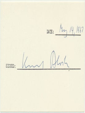 Item #26600 Signature. Konrad BLOCH