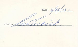 Item #26688 Signature. George SELKIRK