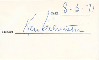 Item #26689 Signature. Ken SILVESTRI