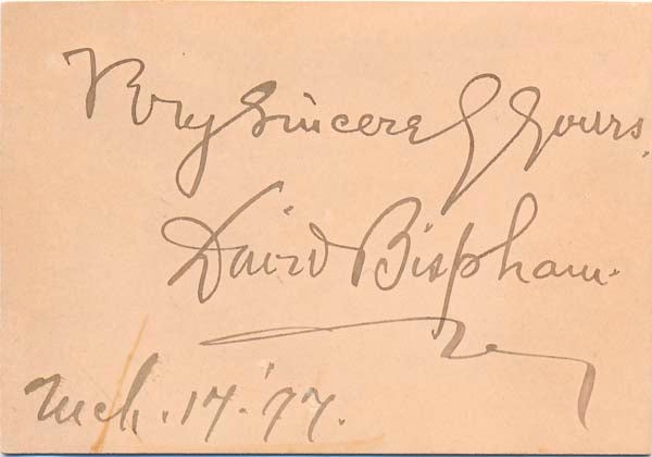 Item #26850 Signature and Inscription. David BISPHAM.