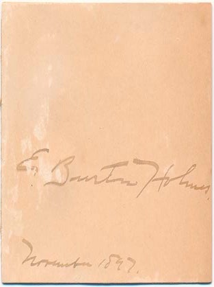 Item #26853 Signature. E. Burton HOLMES