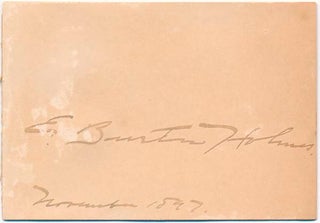 Item #26853 Signature. E. Burton HOLMES