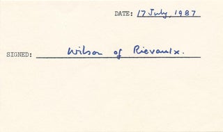 Item #26871 Signature. Harold WILSON, Baron of Rievaulx