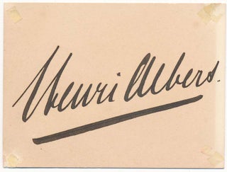 Item #26894 Signature. Henri ALBERS