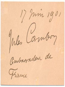 Item #26945 Signature. Jules CAMBON