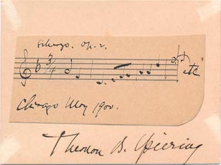 Item #26948 Autograph Musical Quotation Signed. Thomas B. SPIERING