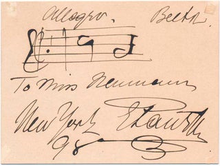 Item #26953 Autograph Musical Quotation Signed. Emil PAUR