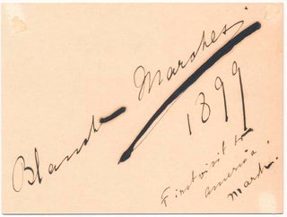 Item #27020 Signature. Blanche MARCHESI