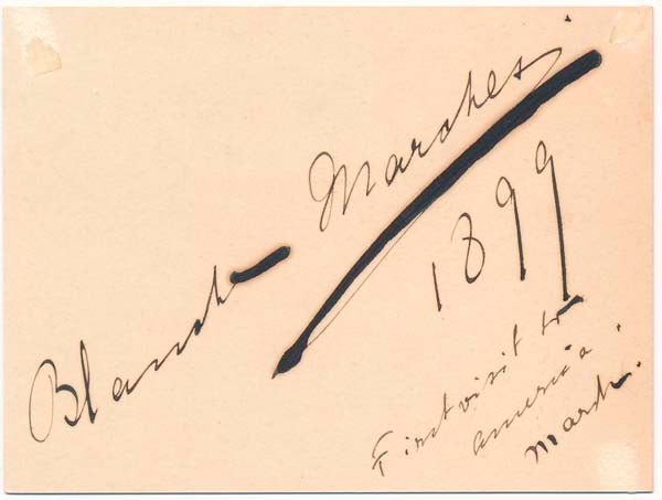 Item #27020 Signature. Blanche MARCHESI.