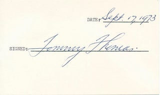 Item #27025 Signature. Alphonse "Tommy" THOMAS