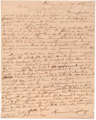 Item #27606 Autograph Letter Signed. Harmon KINGSBURY, 1826?-1868