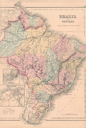 Item #28012 Brazil and Guayana. GUAYANA -- Map BRAZIL