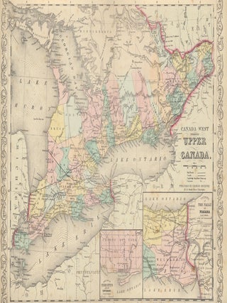 Item #28014 Canada West Formerly Upper Canada. CANADA WEST -- Map