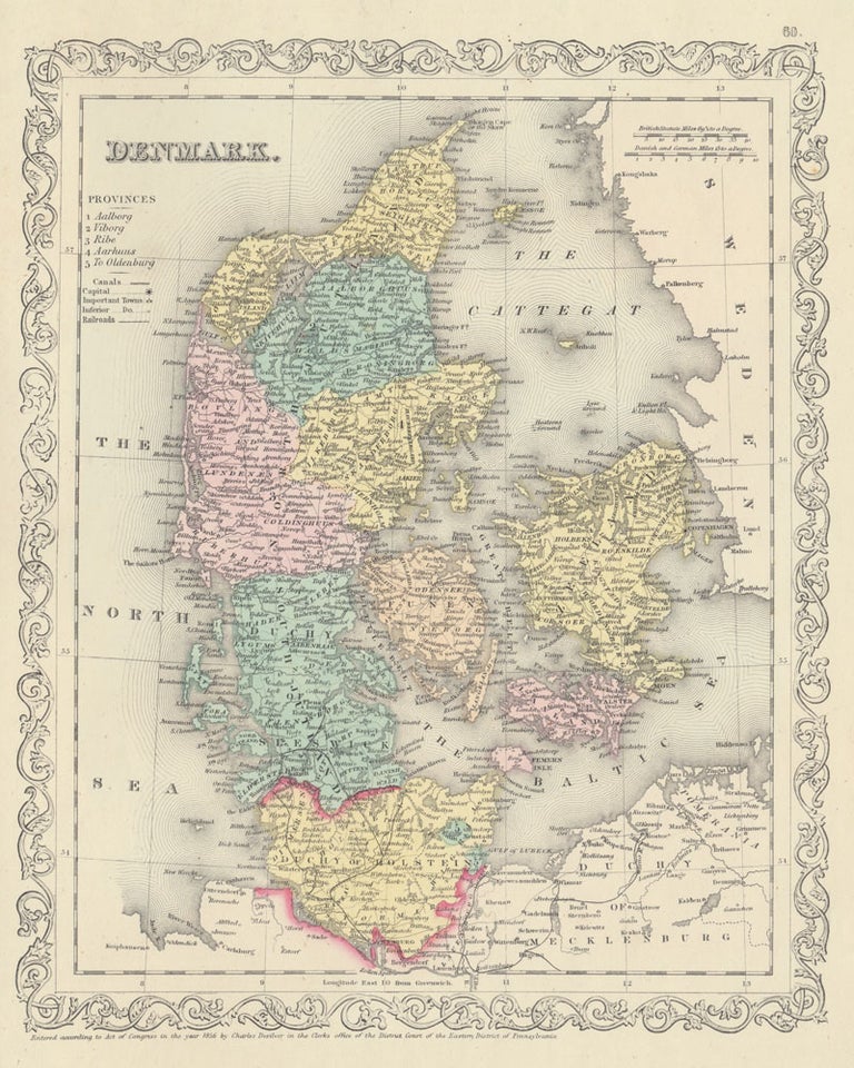 Item #28018 Denmark. DENMARK -- Map.