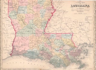 Item #28024 A New Map of Louisiana. LOUISIANA -- Map
