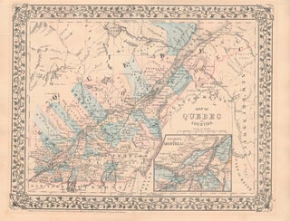 Item #28034 Map of Quebec in Counties. QUEBEC -- Map