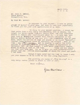 Item #28617 Typed Letter Signed. Jean MacLANE