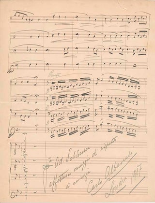 Item #28658 Autograph Musical Quotation Signed. Carlo ALBANESI