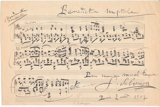 Item #28664 Autograph Musical Quotation Signed. Gaston SALVAYRE