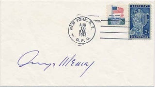 Item #28815 Signed Postal Cover / Unsigned Photograph. George MEANY